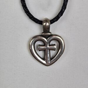JAMES AVERY Eternal Love Sterling Silver 925 Heart Cross Pendant!
